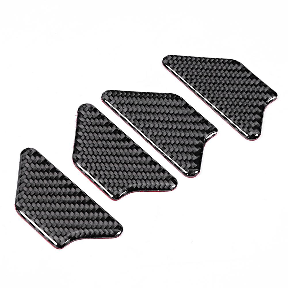4pcs Carbon Fiber Car Interior Door Bowl Trim Sticker Fits for R MK6 2008 2012