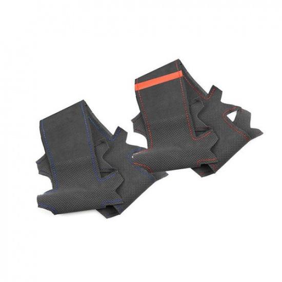 For Toyota Corolla Caldina  RAV4 Suede Sewing Steering Wheel Leather Cover