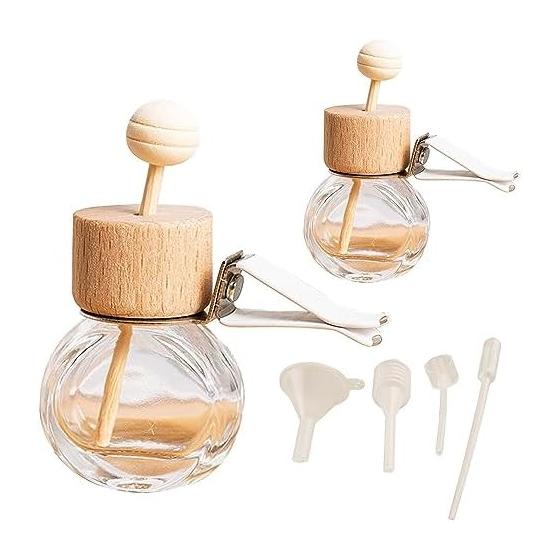 YFFSFDC Perfume Bottle, Aroma Hanging Aroma Perfume Bottle, Car Diffuser Bottle with Lid, Refill, Air Freshener, Perfume, Decorations, Car