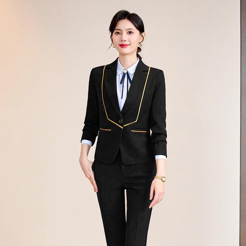 Spring 2024 Women's Professional Suit: Elegant Work Uniform for Jewelry Stores & Beauty Salons