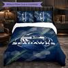 Seattle Seahawks Pattern Microfiber 3Pcs Bedding Set Decor Duvet Cover Set For Bedroom Home Use