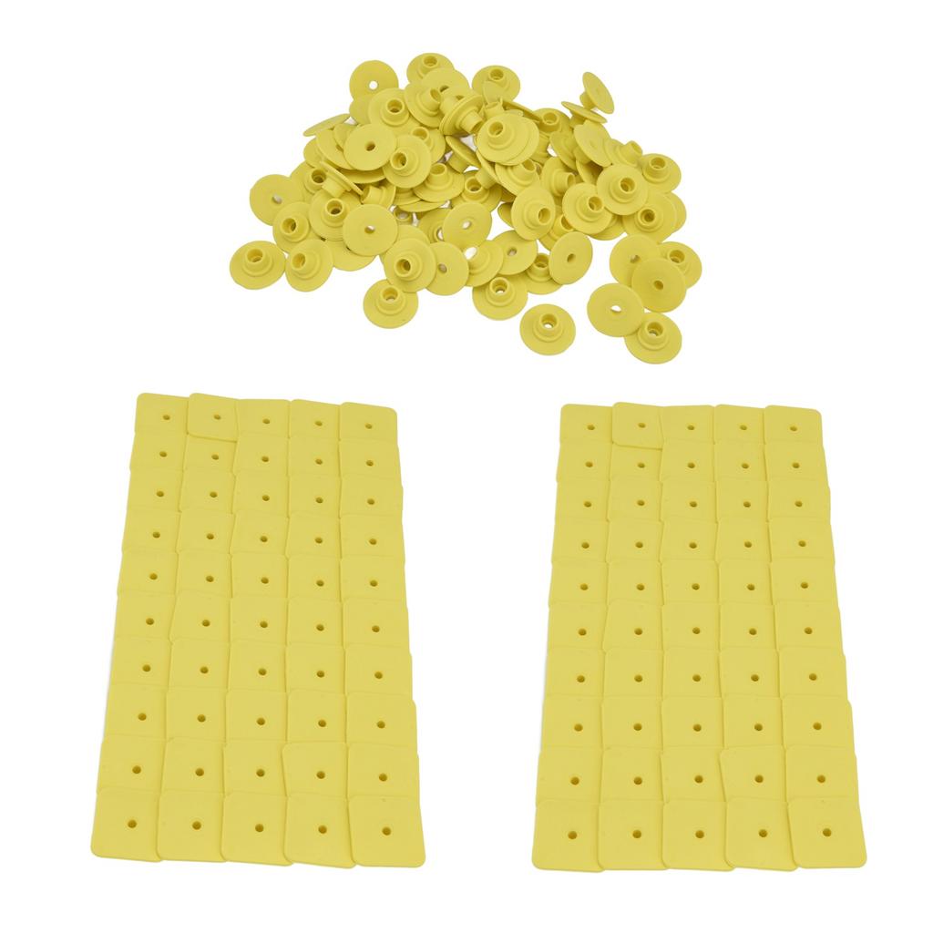 100Set Plastic Ear Tag Set Livestock Pig Cow Sheep Ear Labels Markers Accessory for Identification