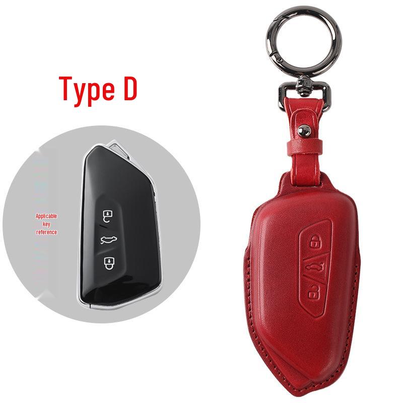 

Genuine Leather Key Case for Volkswagen: Sagitar, Bora, Tiguan, Magotan, Passat, Lavida Plus Models.