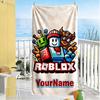 Roblox Personalized Text Beach Towel Super Soft & Absorbent Perfect for Traveling Yoga Camping and Swimming