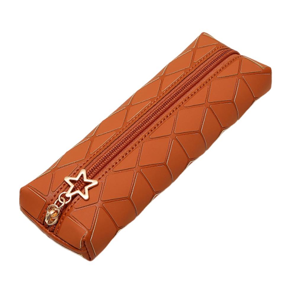 Portable Pen Bag PU Leather Stationery Storage Bag New Stationery Organizer  Students Gift