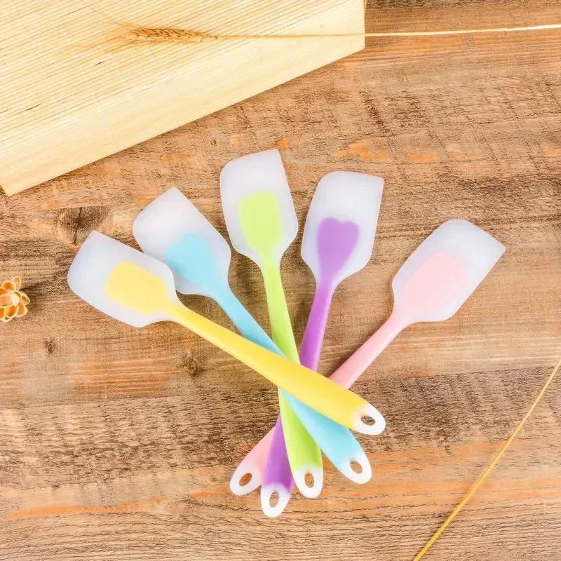 Silicone Cream Butter Cooking Spatula Heat Resistant Utensils Scrape Decorator Translucent Kitchen Baking Tools