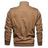 Men's Black Military-Style Cotton Jacket, Plus Velvet, Large Size, Autumn/Winter Trendy Outerwear