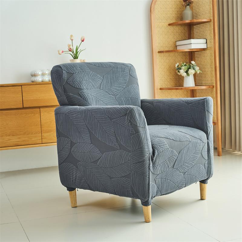 1set Jacquard Single Sofa Covers Stretch Nordic Style Armchair Club Chair Protective Case Chair Cover for Bar Counter Home