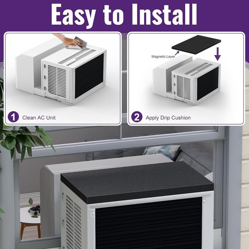 Window AC Drip Cushion Window AC Accessories Magnetic Noise Barrier Adjustable Tray Portable Pan For Indoor Outdoor Bedroom China Mainland 4890₽