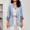 New Patchwork Lapel Collar Blazer, Slim Fit Cardigan Style Jacket for Women, Autumn Winter Fashion Office & Casual Coat