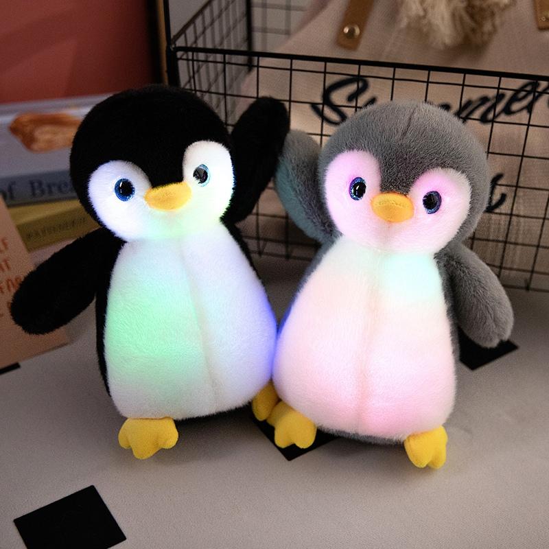 25/30CM Luminous Little Penguin Plush Toys Stuffed Cartoon Animal Doll Cute Healing Accompany Toys For Nice Christmas Gifts