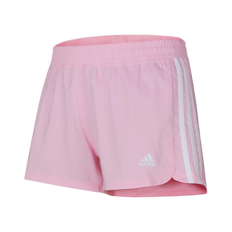 Adidas Pacer 3S Wvn Comfortable Solid Color Elastic Sports Shorts Women Shorts Pink EI8344