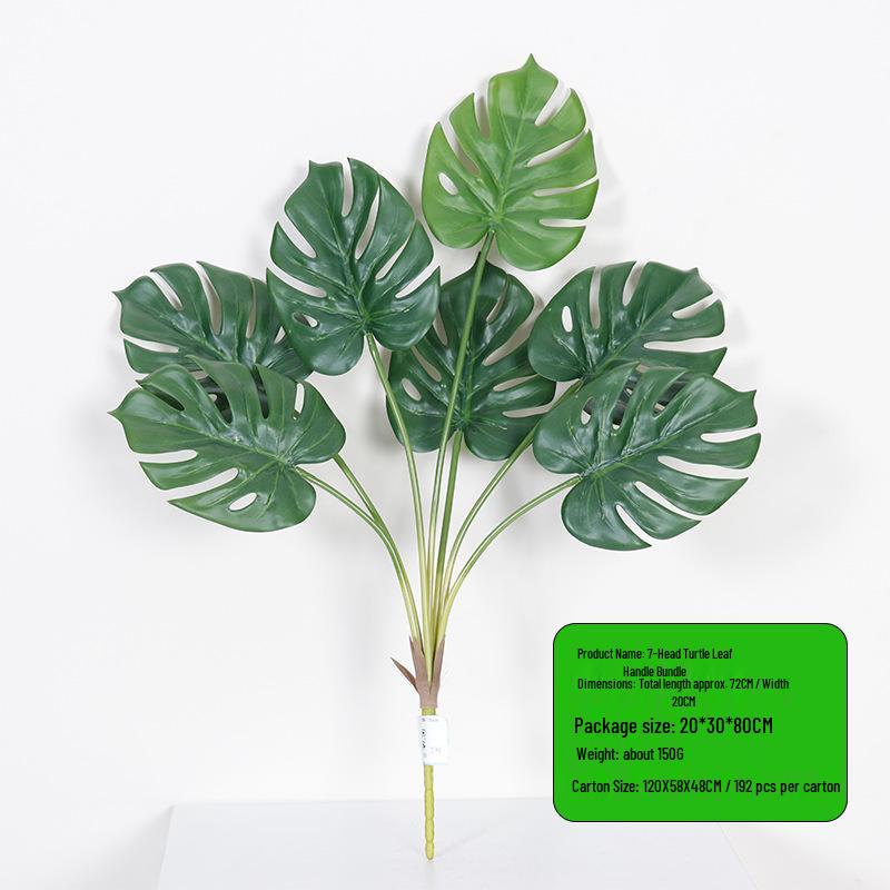 Nordic 7-Leaf Artificial Plant Decor Bundle for Indoor Living Room