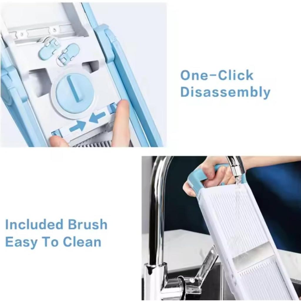 5 in 1 Vegetable Chopper Food Potato Cutter, Strips Julienne Dicer Adjustable Thickness 0.1-8 Mm Kitchen Chopping Kitchen Tools