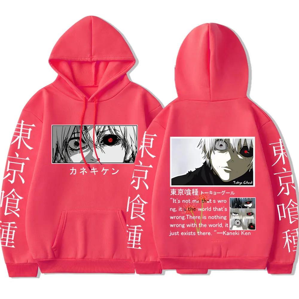 Anime Tokyo Ghoul Kaneki Ken Graphic Hooded Sweatshirt Casual Oversized Pullovers Men Women Hip Hop Gothic Hoodies Streetwear