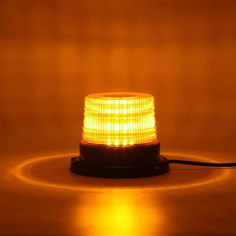 12~24V LED Strobe Light Circular Car Rotating Traffice Indication Orange Red Flash Car Warning Light Portable Warning Lighting