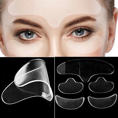 5 Peças Rosto Testa Pescoço Olho Anti-Rugas Envelhecimento Cuidado Adesivo Almofada Patch Reutilizável Anti-Rugas Adesivos de Silicone Ferramenta Lifting de Pele