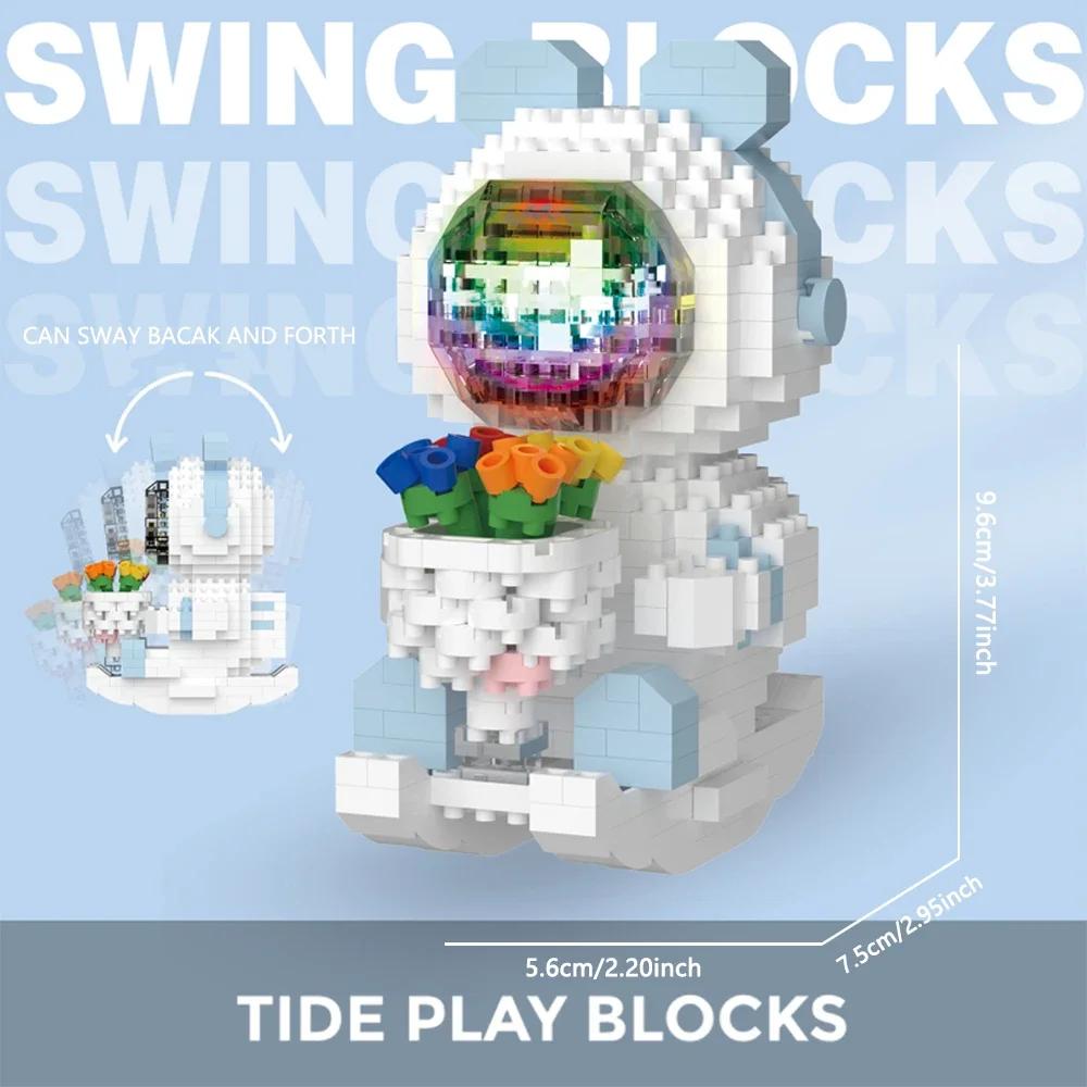 

Non-Toxic Knew Built Star Astronaut Minifigure Led Micro Mini Building Blocks Toys: Ultimate Space Enthusiast Collectible And Perfect Gift in bag