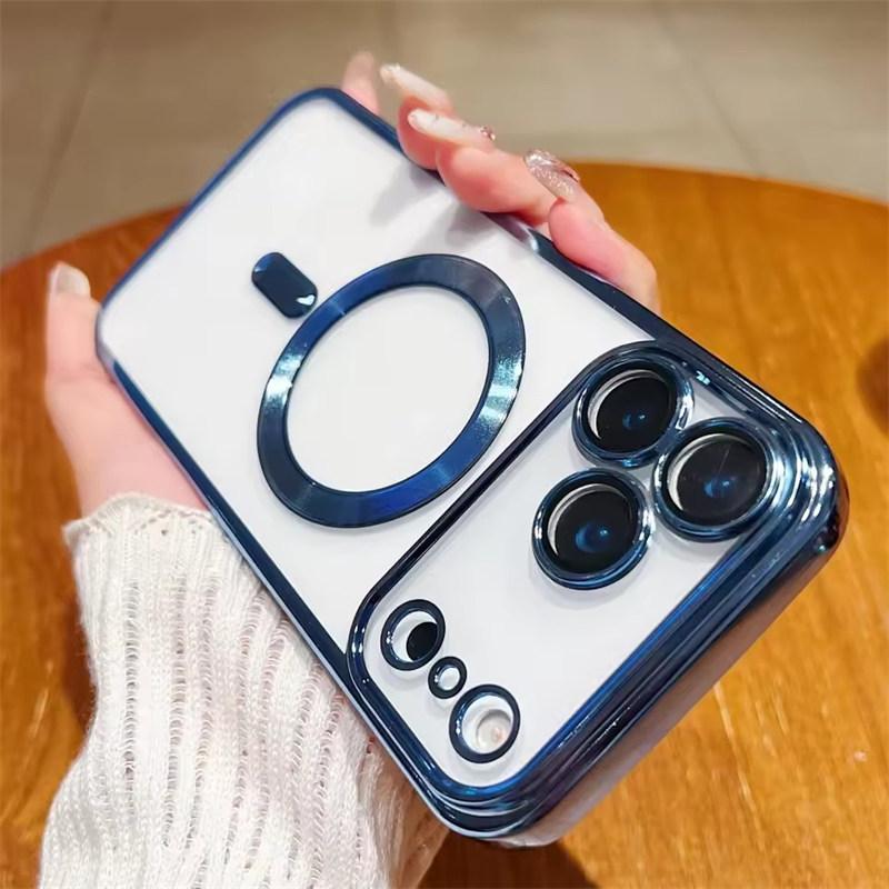 High Quality Plating Silicone Case For IPhone 17 Air 17 Pro Max Magnetic Wireless Charg Camera Protect Cover