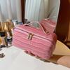 2026 Crocodile Grain PU Leather Makeup Bag - Large Capacity, High-End Storage
