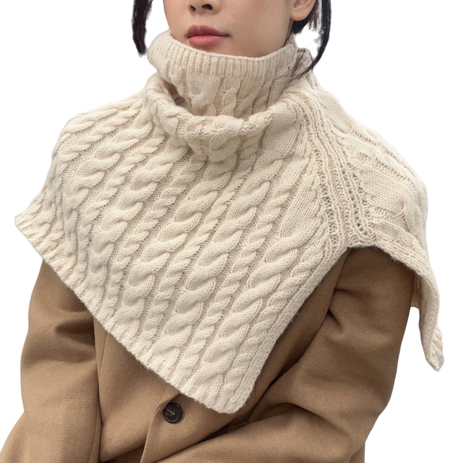 

Шарф шаль для женщин Зимний ложный воротник шарфы для женщин шейный платок для мужчин и женщин водолазка воротник шарф вязаный эластичный бежевый