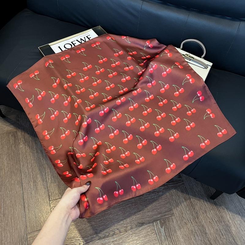 Mother's Day Silk Scarf Muse Festival Gift Simulation Silk Silk Scarf Premium Spring and Summer Square Scarf 71 Silk Decorative Small Scarf