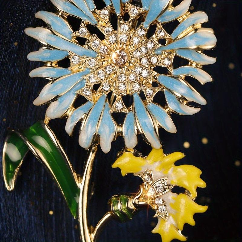 Fashion Small Fresh Sunflower Brooch Clothing Accessories Corsage Gift Painting Oil Daisy Pin