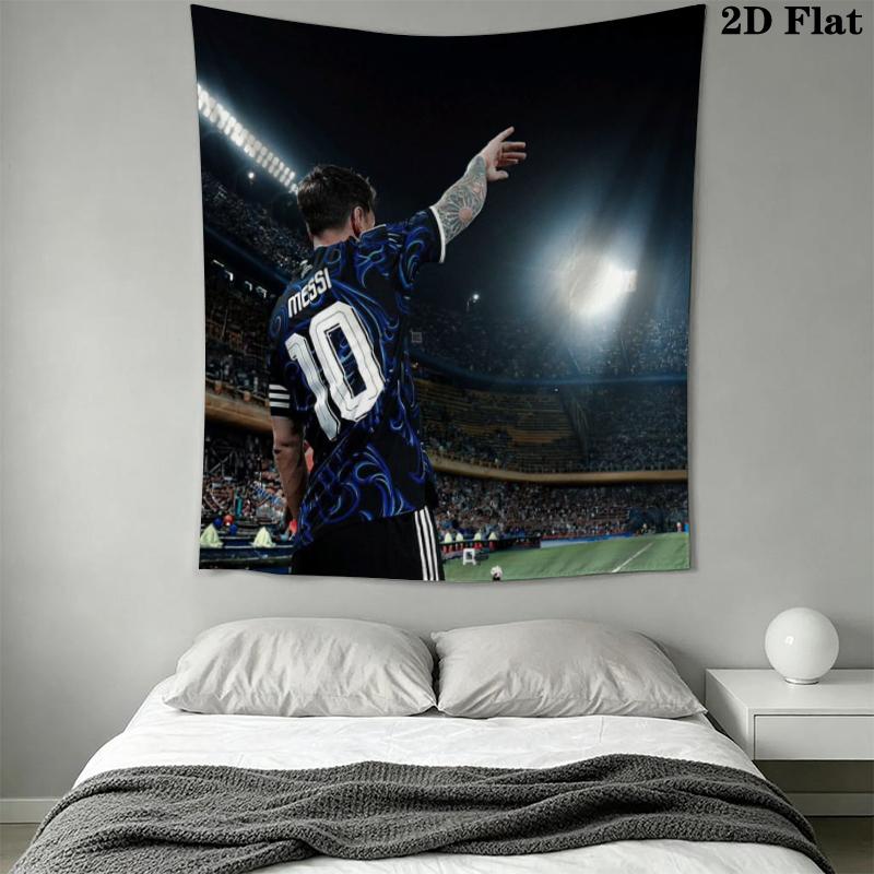 Messi Wall Tapestry Aesthetic Wall Hanging Printed Fabric Blanket Decorative Tapestries for Bedroom Living Room Home Decor