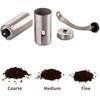 Coffee Grinder Portable Hand Coffee Grinder Adjustable Settings Stainless Steel Coffee Grinder for Travel Camping and Home