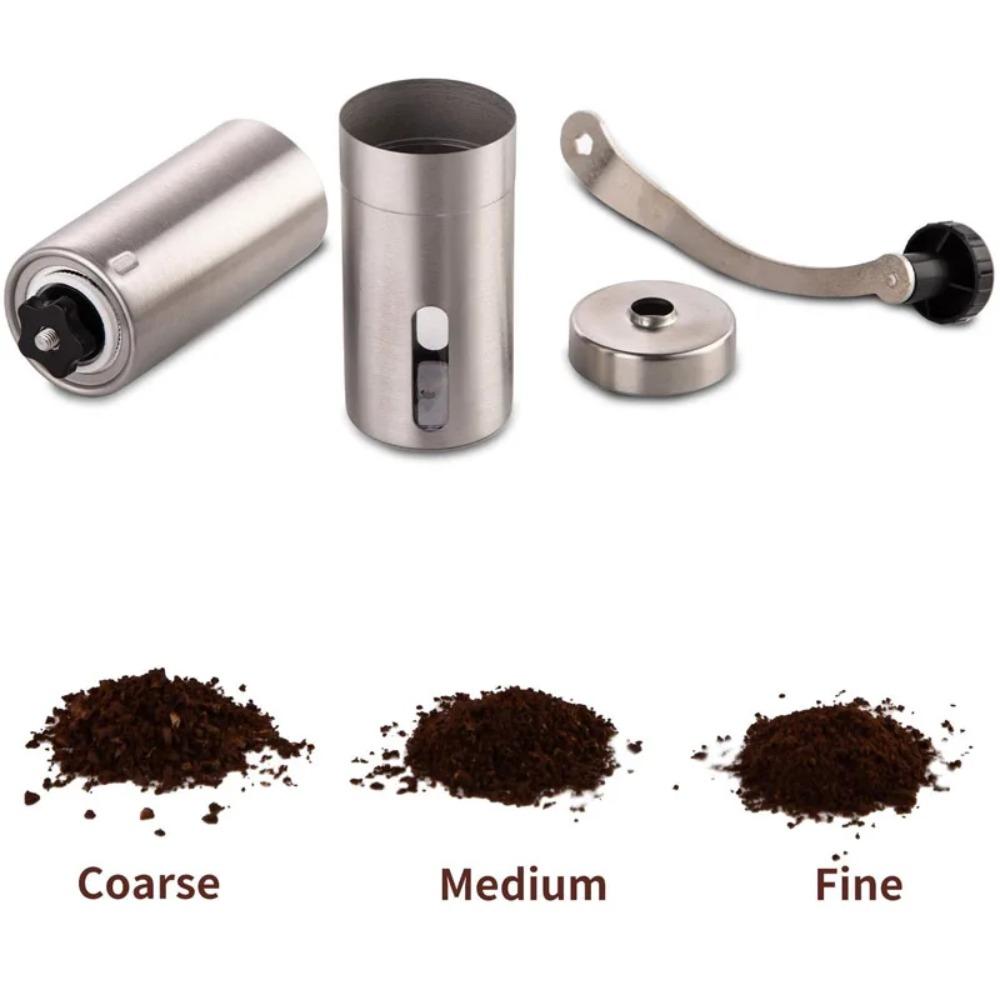 Coffee Grinder Portable Hand Coffee Grinder Adjustable Settings Stainless Steel Coffee Grinder for Travel Camping and Home