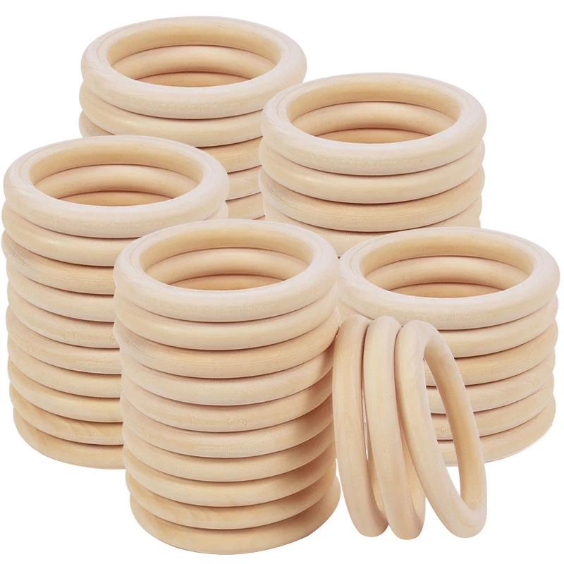 100 Perline In Legno Naturale Da 16 Mm | Ideali Per Ghirlande, Bracciali Fai Da Te, Decorazioni Casa E Tende | Legno Liscio E Lucidato