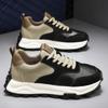 Fashion Chunky Sneaker Men Designer Retro Running Shoes Fashion Casual Microfiber Leather Breathable Height Increased Platform Shoes