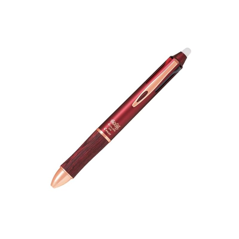 PILOT Frixion Ball 4 Wood Multi-Color Ballpoint Pen, 0.5mm, Bordeaux (LKFB3SEFBO)