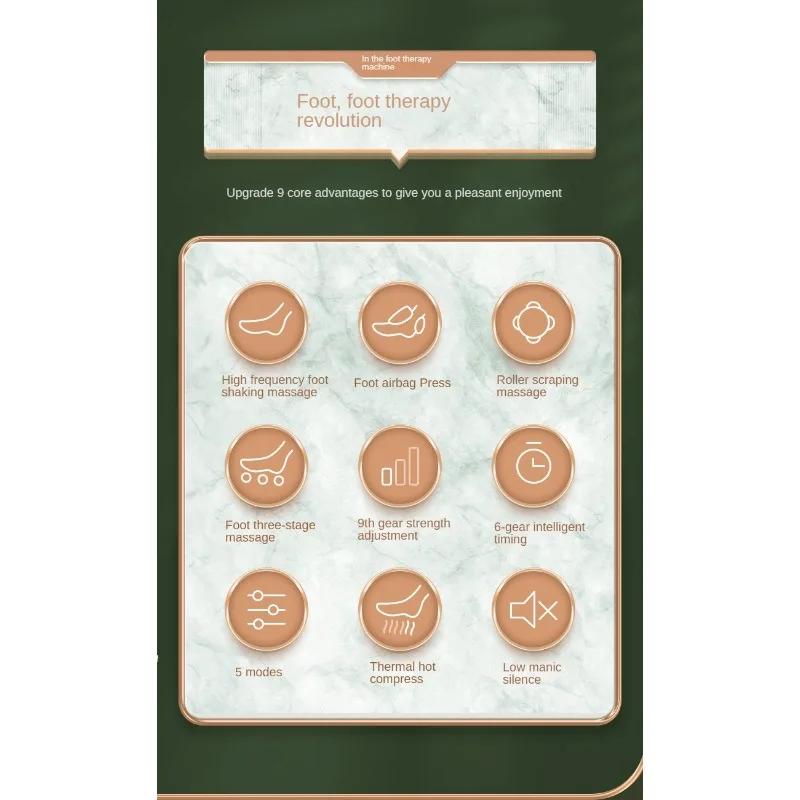 Foot Massager Machine Fully Automatic Airbag Wrapped Massager Household Heating And Kneading Pedicure Instrument With Handle