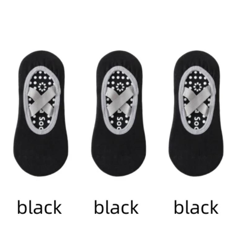 1/ 3Pair Professional Women Yoga Sock Silicone Anti-slip Ballet Pilates Socks Women Backless Breathable Bandage Yoga Sport Socks