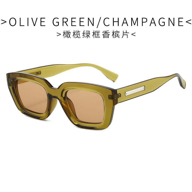 

Ретро персонализированные солнцезащитные очки Rice Nail Sunshade для мужчин, модные квадратные солнцезащитные очки для женщин