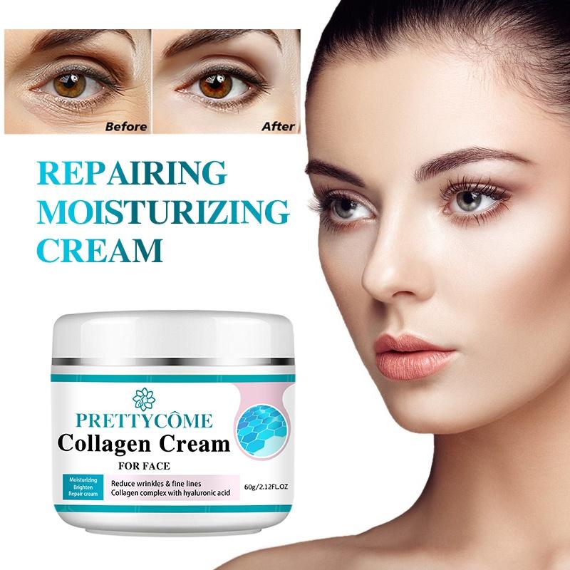 Face Collagen Cream Moisturizing Nourishing Cream Reduce Wrinkles Brightening Skin Facial Cream Face Skin Care