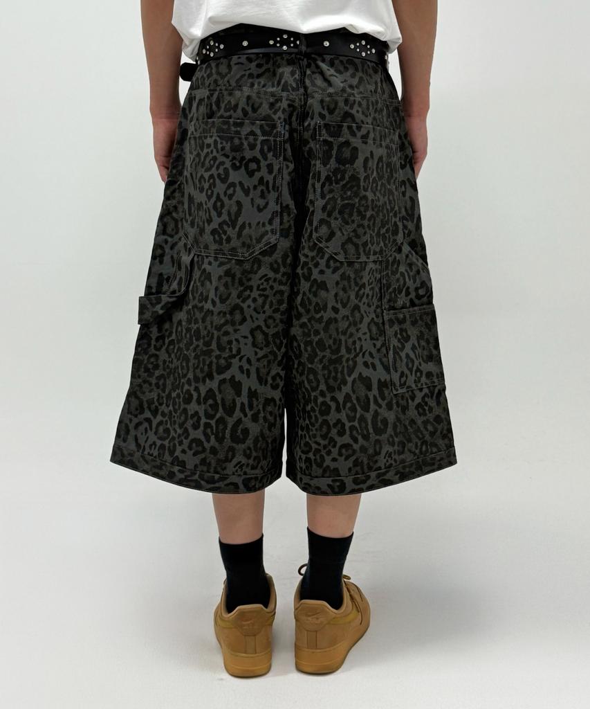IDWS Ignis Maxi Cargo Bermuda Shorts Leopard