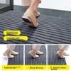 Boneng Striped Entrance Mat, Doorway Carpet, Floor Mat, Doormat, Cuttable, Gray, 60x90cm