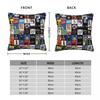 Broadway Musical Theatre Logos - Hand Drawn Square Pillowcase Cushion Cover Pillow Case Throw Pillow Cover for Home Sofa