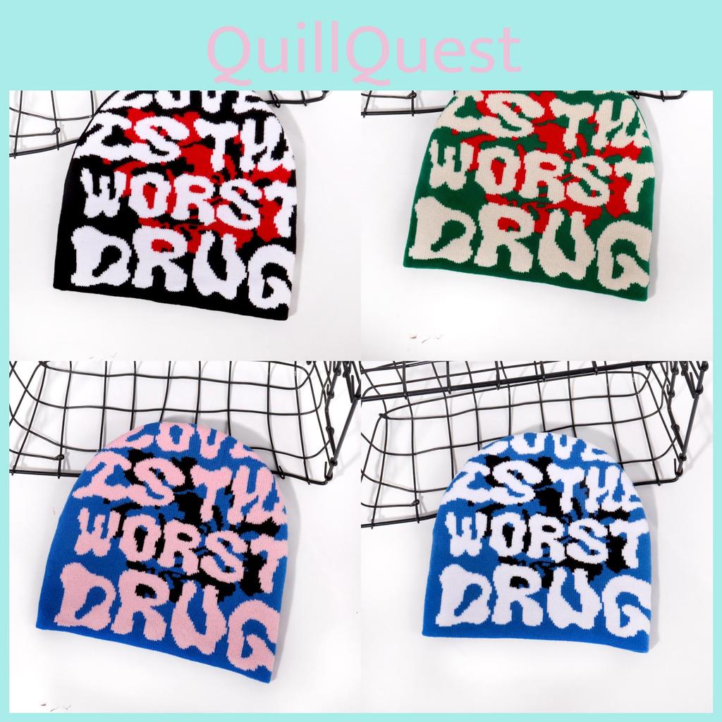 Letter Pattern Fashion Neutral Casual Warm Knitted Hat For Autumn And Winter