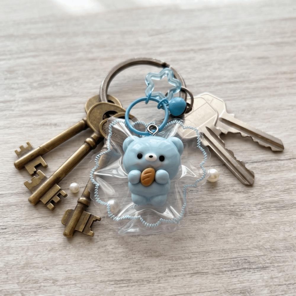 Slow Rising Squeeze Toy Keyring Food Grade Silicone Fidget Toy Kawaii Squishy Toy Keychain Adults