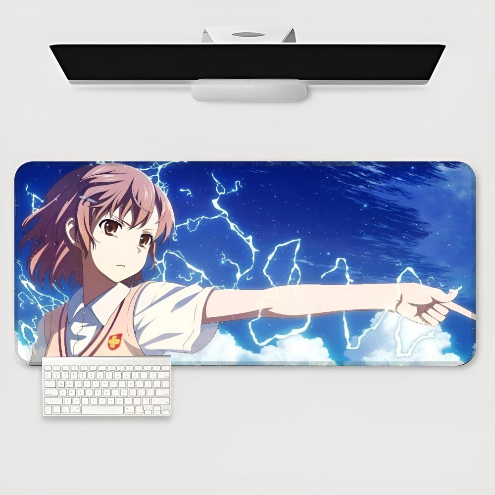 Misaka Mikoto Mouse Pad Large Gamer XXL Keyboard Mat On Mat 900X400MM Carpet Rubber Desk Mat Gaming Mouse pad