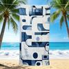1Pc Abstract Geometric Beach Towel, Quick Dry, Multi-Use for Beach Pool Gym Yoga Home Travel, Christmas, Halloween, Xmas Gift M92818