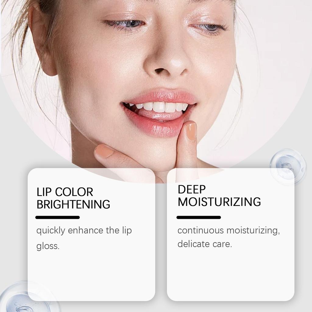 Lippenaufhellende Creme, entfernt abgestorbene Hautzellen, tiefe Lippenpflege, spendet Feuchtigkeit und verbessert die Lippenfarbe(10ml
