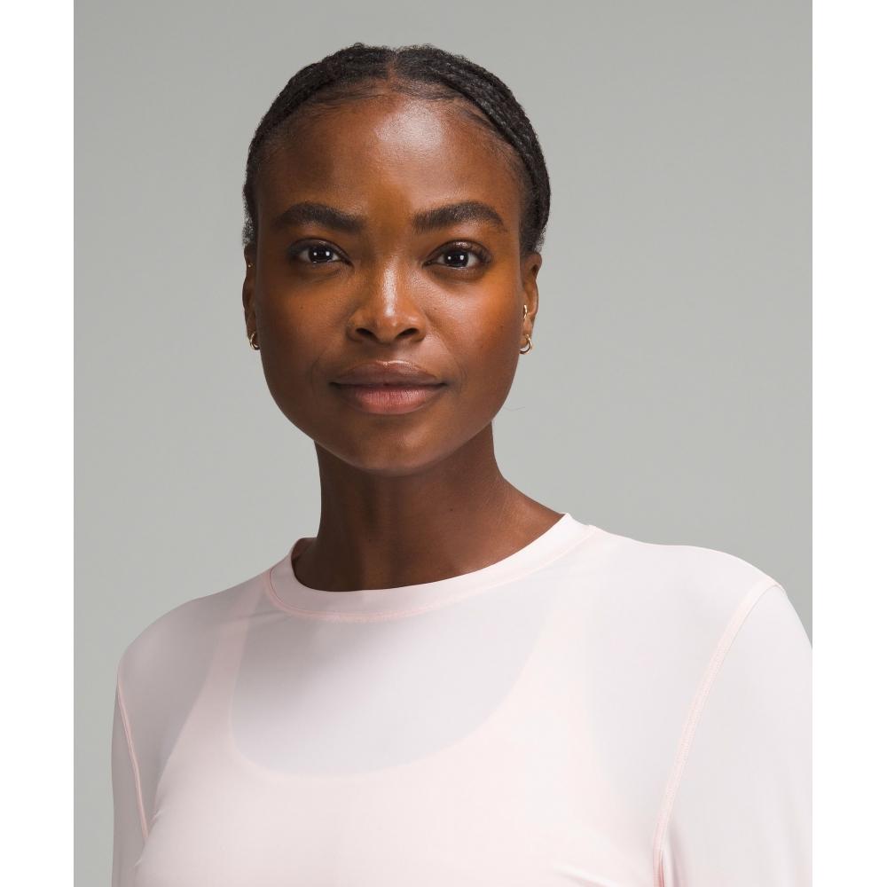 Lululemon Mesh Panelled Running Long Sleeve Shirt Strawberry Milkshake