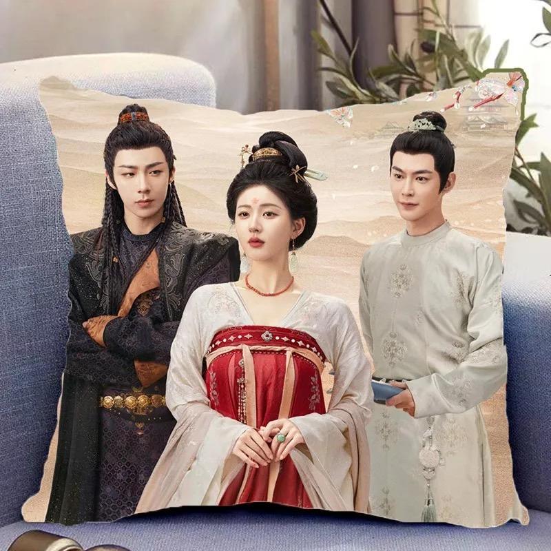 Zhao Lusi Liu Yuning Poster Double-side Printing Pillowcase TV The Story of Pearl Girl Drama Stills Home Decor Cushion Cover