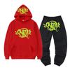 SynaWord High Street Y2K European and American Suit Men's Trend Hip Hoodie Syna Printed Sweater Pants