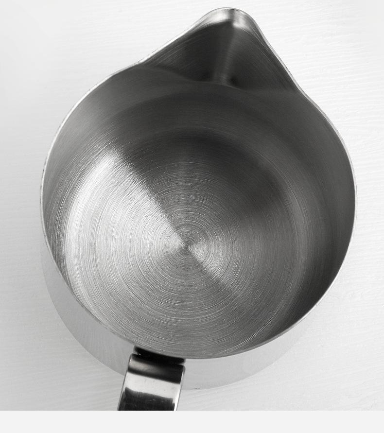 Cană de măsurare a spumei laptelui din oțel inoxidabil