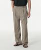 Musinsa Standard Cool Touch To Tuck Wide Hidden Elastic Waist Slacks [Grayish Beige]